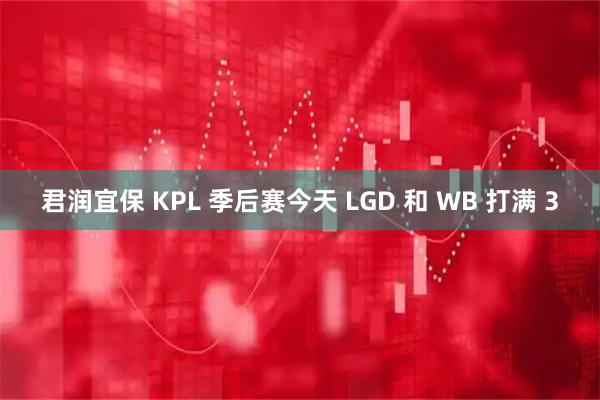 君润宜保 KPL 季后赛今天 LGD 和 WB 打满 3